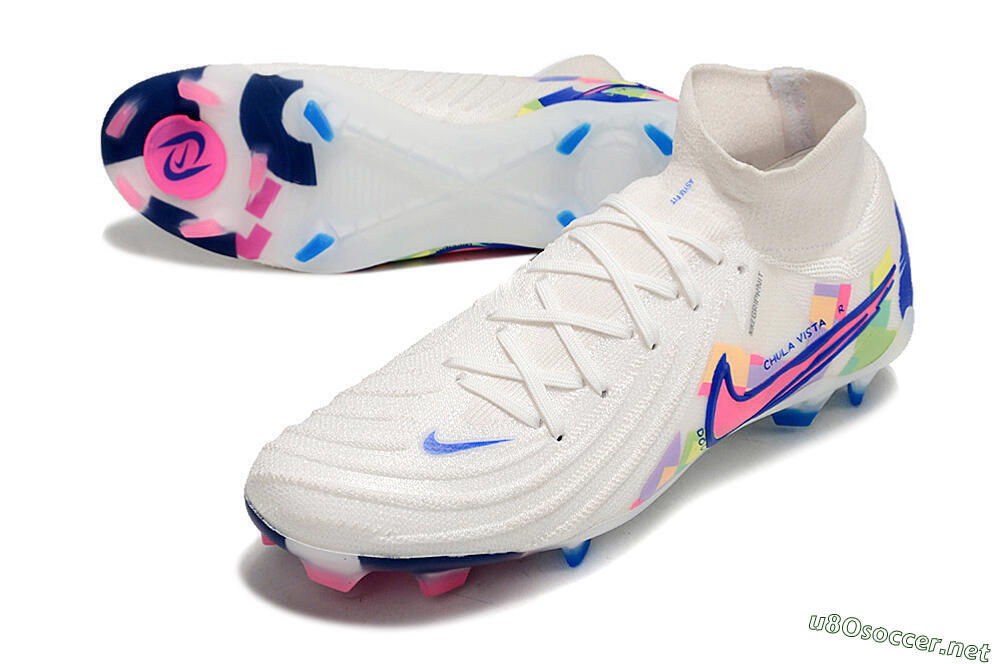 Unisex Nike Phantom Luna Elite FG Football Boots - White/Rainbow 3