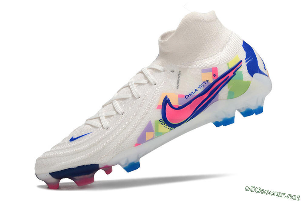 Unisex Nike Phantom Luna Elite FG Football Boots - White/Rainbow 5