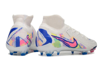 Unisex Nike Phantom Luna Elite FG Football Boots - White/Rainbow