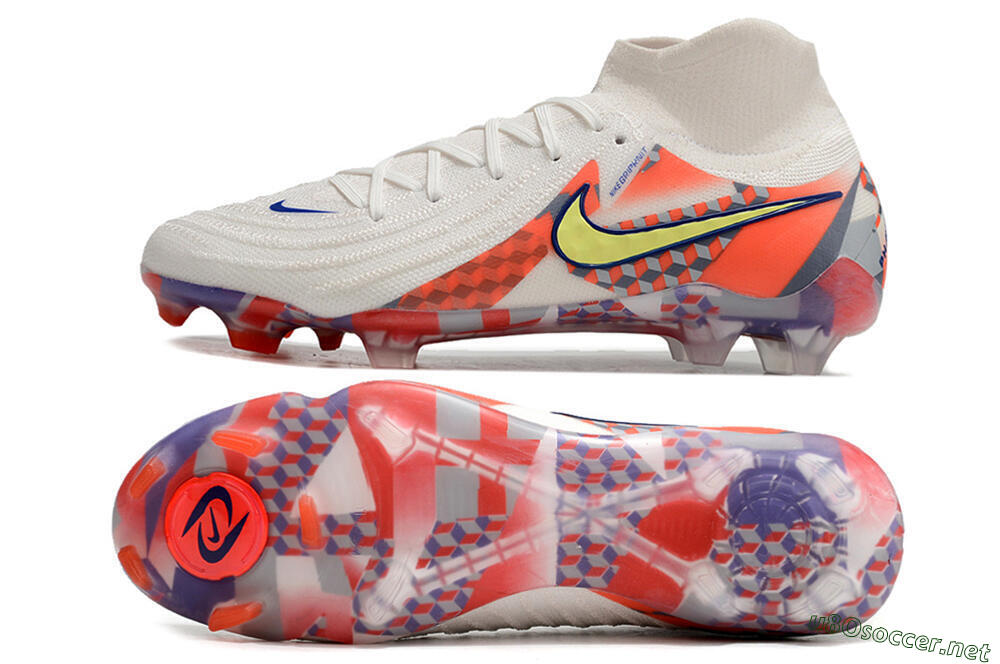 Men's Nike Phantom Luna Elite NU FG Football Boots - White/Red/Yellow/Blue 1