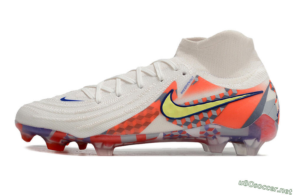 Men's Nike Phantom Luna Elite NU FG Football Boots - White/Red/Yellow/Blue 0