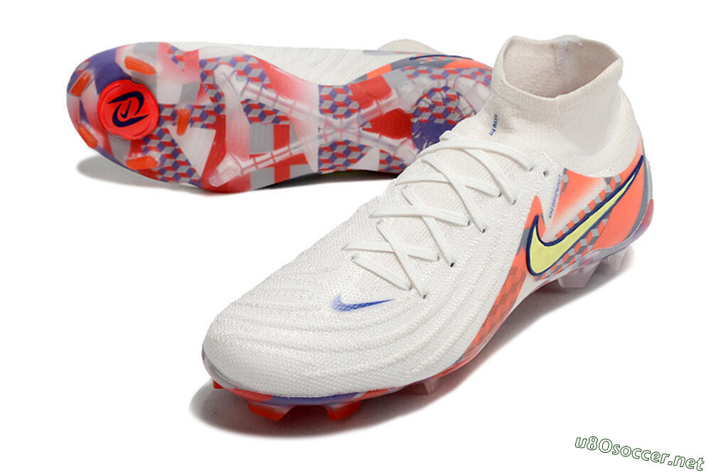 Men's Nike Phantom Luna Elite NU FG Football Boots - White/Red/Yellow/Blue 3