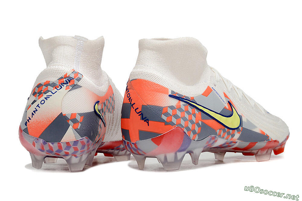 Men's Nike Phantom Luna Elite NU FG Football Boots - White/Red/Yellow/Blue 6