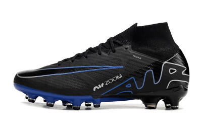 Unisex Nike Air Zoom Mercurial Superfly 9 Elite AG Football Boots - Black/Blue/White
