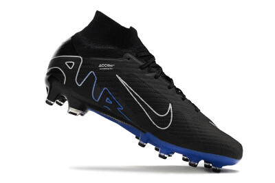 Unisex Nike Air Zoom Mercurial Superfly 9 Elite AG Football Boots - Black/Blue/White
