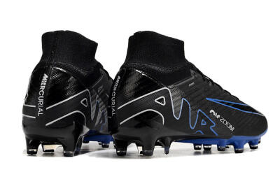 Unisex Nike Air Zoom Mercurial Superfly 9 Elite AG Football Boots - Black/Blue/White