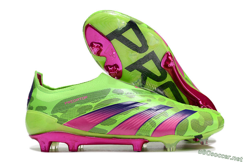 Men's Adidas Predator Accuracy+ FG Football Boots - Green/Purple/Yellow 2