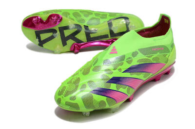 Men's Adidas Predator Accuracy+ FG Football Boots - Green/Purple/Yellow