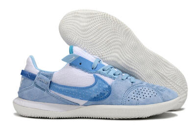 Men's Nike Street Gato IC Football Shoes - Blue/White