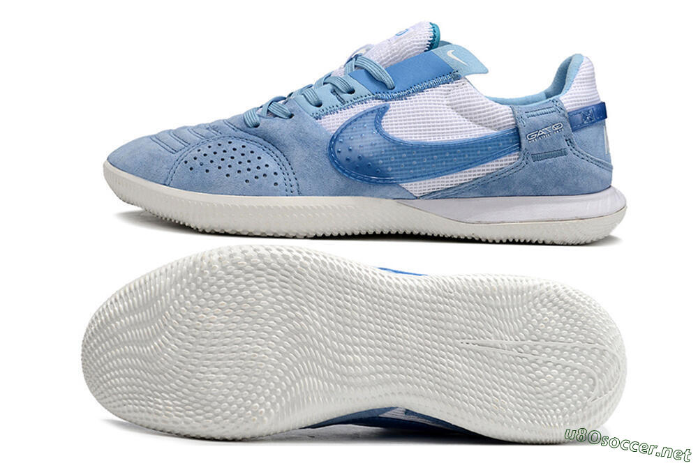 Men's Nike Street Gato IC Football Shoes - Blue/White 1