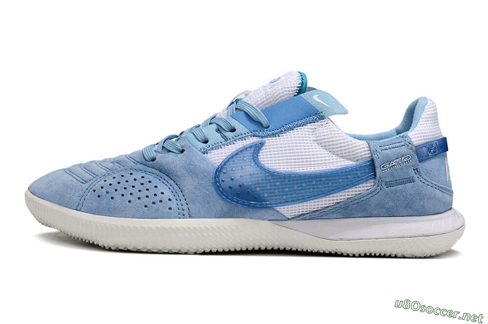 Men's Nike Street Gato IC Football Shoes - Blue/White 0