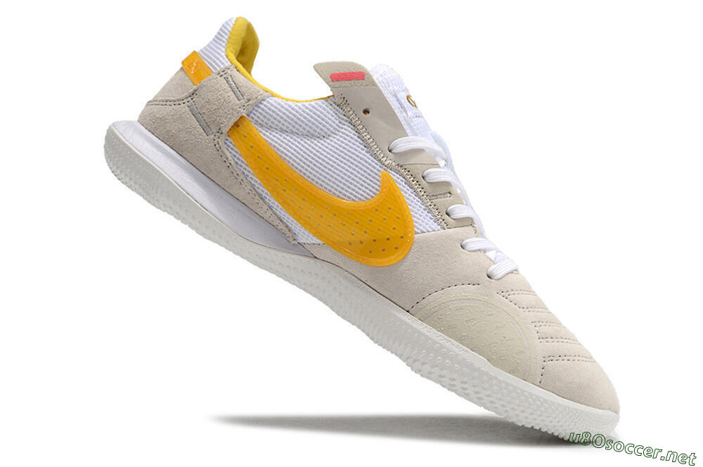 Men's Nike Street Gato IC Football Shoes - Beige/Yellow/White 4