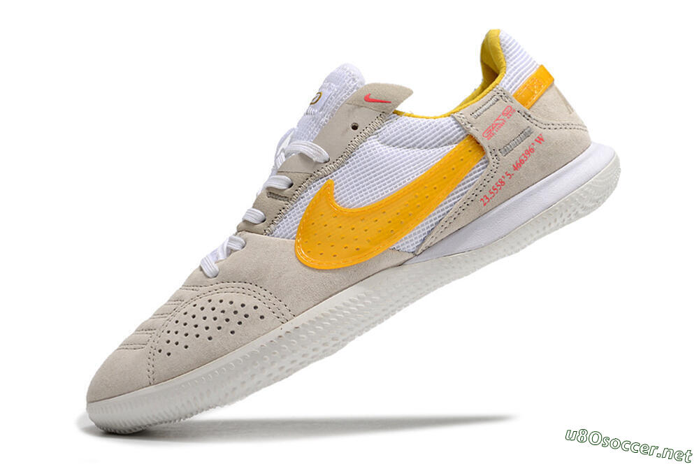 Men's Nike Street Gato IC Football Shoes - Beige/Yellow/White 5