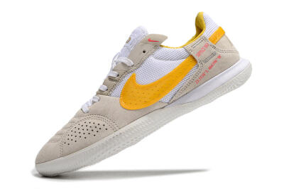 Men's Nike Street Gato IC Football Shoes - Beige/Yellow/White