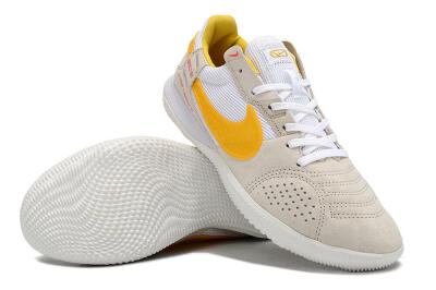 Men's Nike Street Gato IC Football Shoes - Beige/Yellow/White