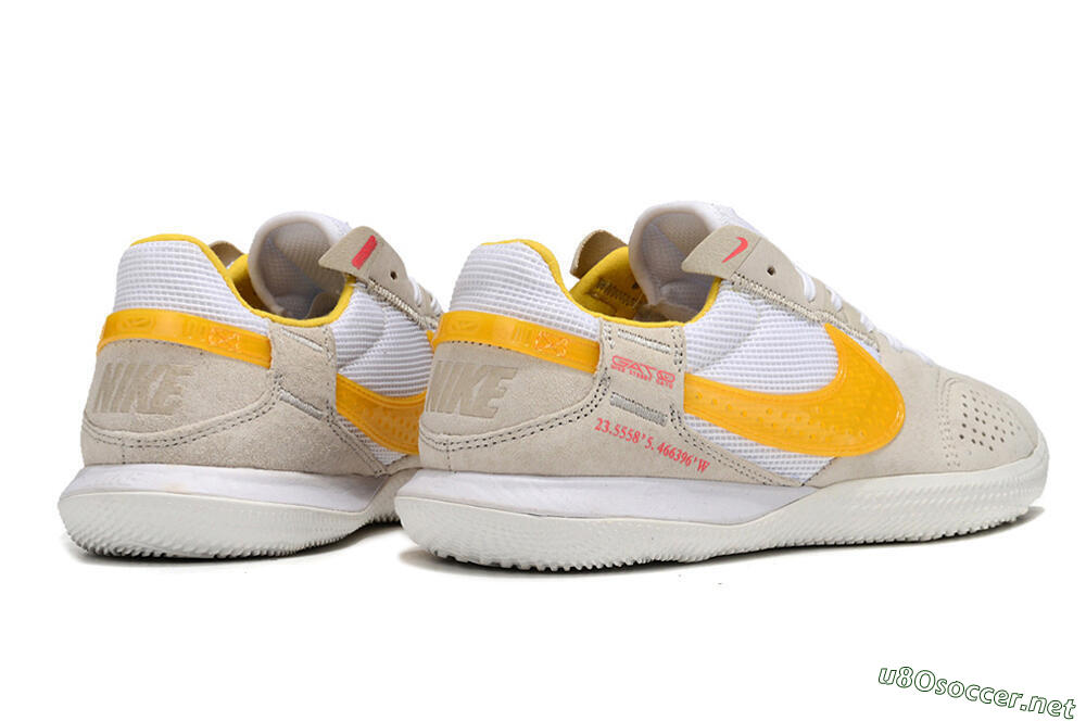 Men's Nike Street Gato IC Football Shoes - Beige/Yellow/White 6