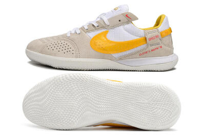 Men's Nike Street Gato IC Football Shoes - Beige/Yellow/White