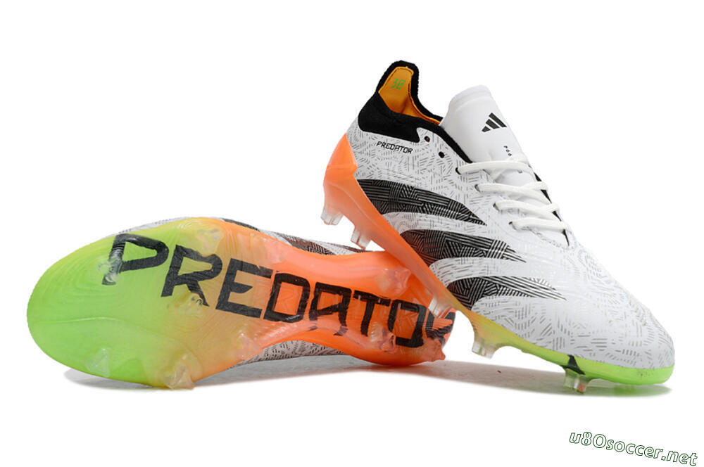 Men's Adidas Predator Accuracy.1 FG Football Boots - White/Black/Orange 3