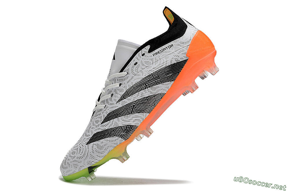 Men's Adidas Predator Accuracy.1 FG Football Boots - White/Black/Orange 5