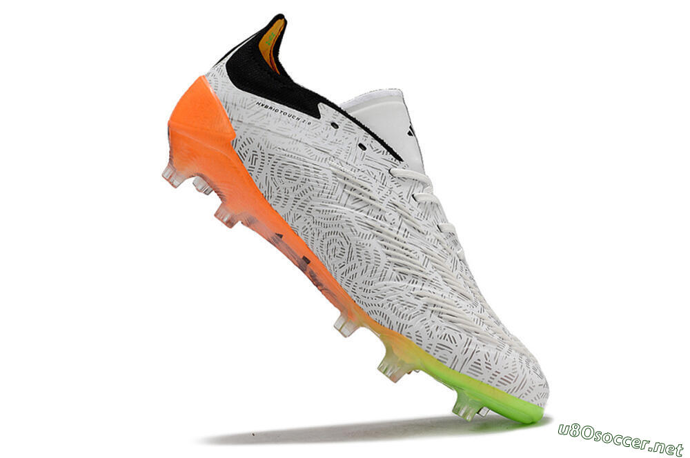 Men's Adidas Predator Accuracy.1 FG Football Boots - White/Black/Orange 6