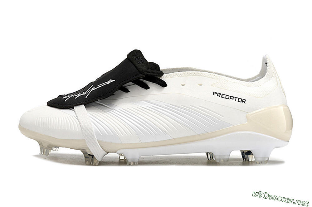 Unisex Adidas Predator Elite Foldover Tongue FG Football Boots - Beige/Black/White 0