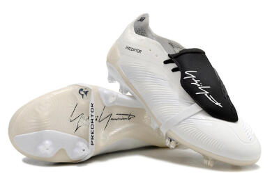 Unisex Adidas Predator Elite Foldover Tongue FG Football Boots - Beige/Black/White