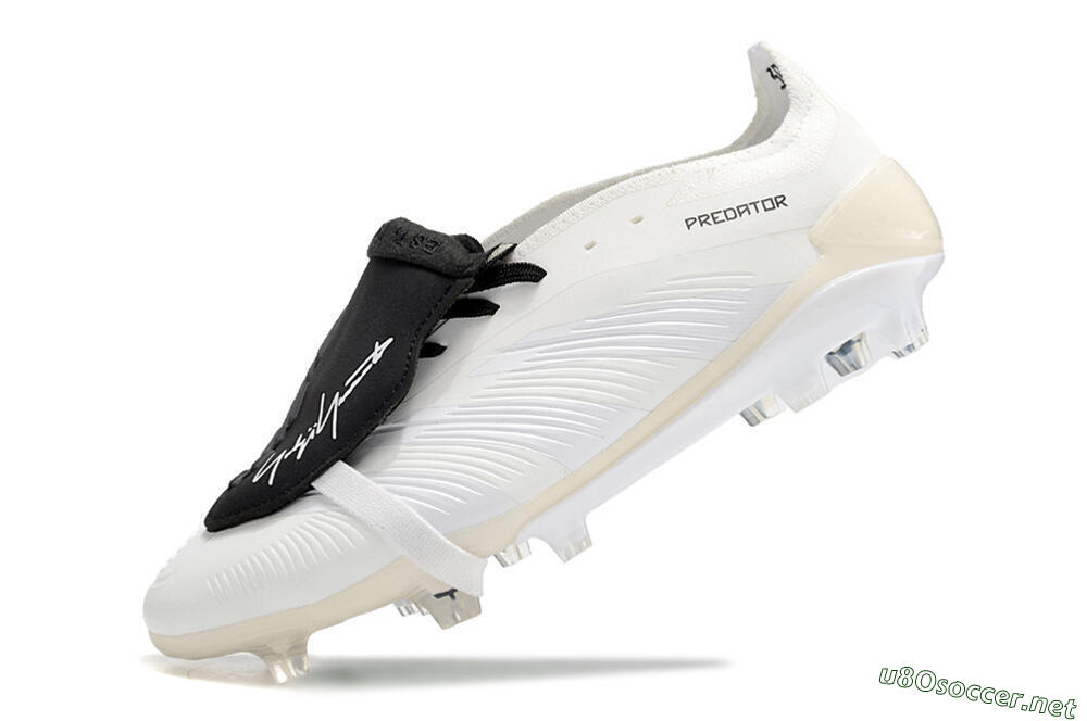 Unisex Adidas Predator Elite Foldover Tongue FG Football Boots - Beige/Black/White 5