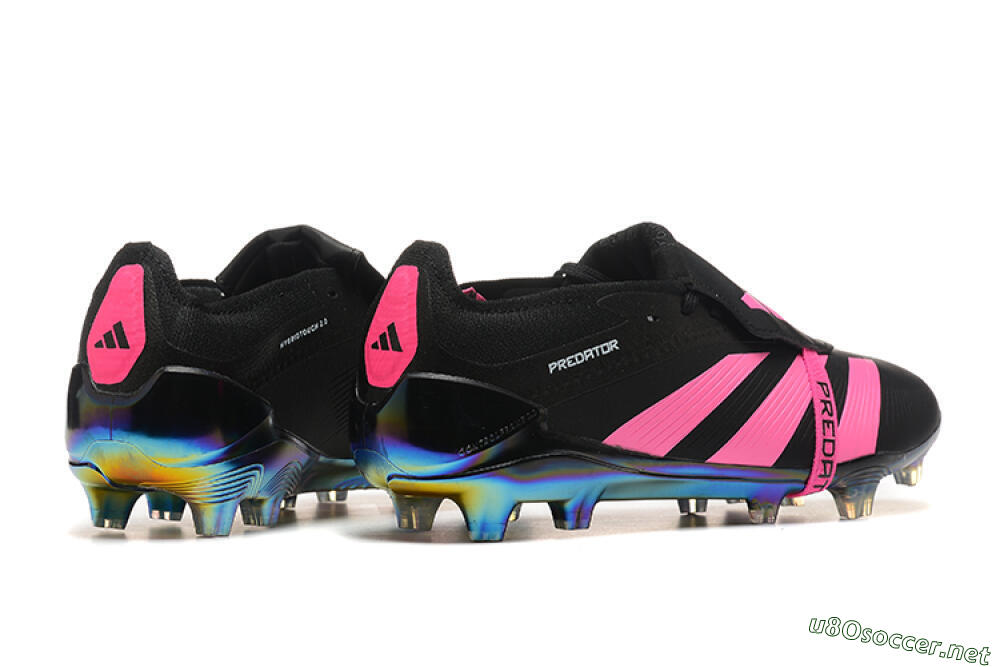 Men's Adidas Predator Elite Foldover Tongue FG Football Boots - Black/Pink 9