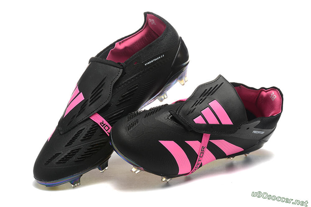Men's Adidas Predator Elite Foldover Tongue FG Football Boots - Black/Pink 6