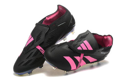 Men's Adidas Predator Elite Foldover Tongue FG Football Boots - Black/Pink