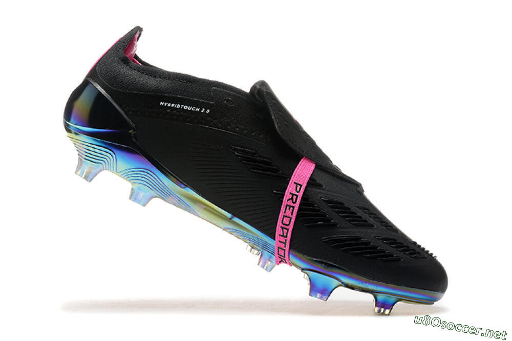 Men's Adidas Predator Elite Foldover Tongue FG Football Boots - Black/Pink 7