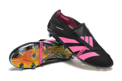 Men's Adidas Predator Elite Foldover Tongue FG Football Boots - Black/Pink