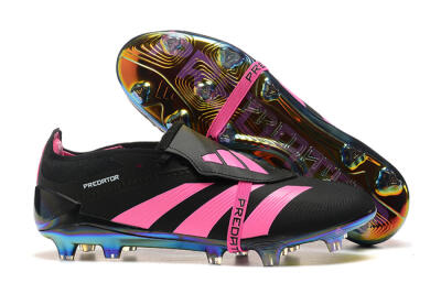 Men's Adidas Predator Elite Foldover Tongue FG Football Boots - Black/Pink