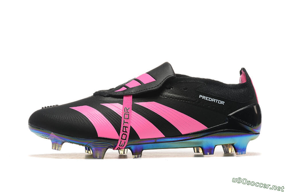 Men's Adidas Predator Elite Foldover Tongue FG Football Boots - Black/Pink 0