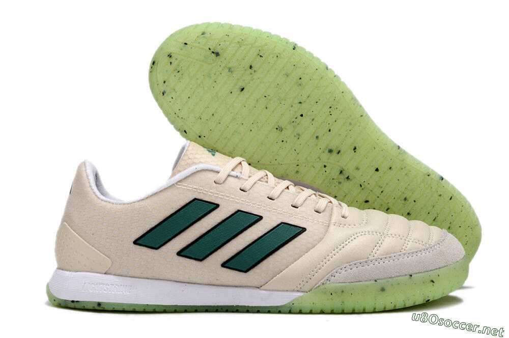 Men's Adidas Top Sala FG Football Shoes - Grey/Green 2