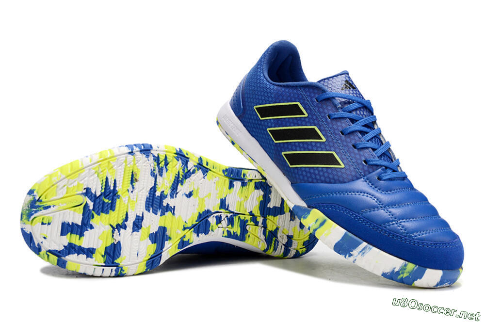 Men's Adidas Top Sala FG Football Shoes - Blue/Black/Yellow 1
