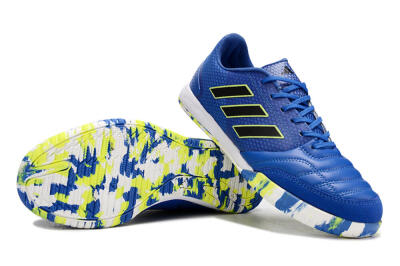 Men's Adidas Top Sala FG Football Shoes - Blue/Black/Yellow