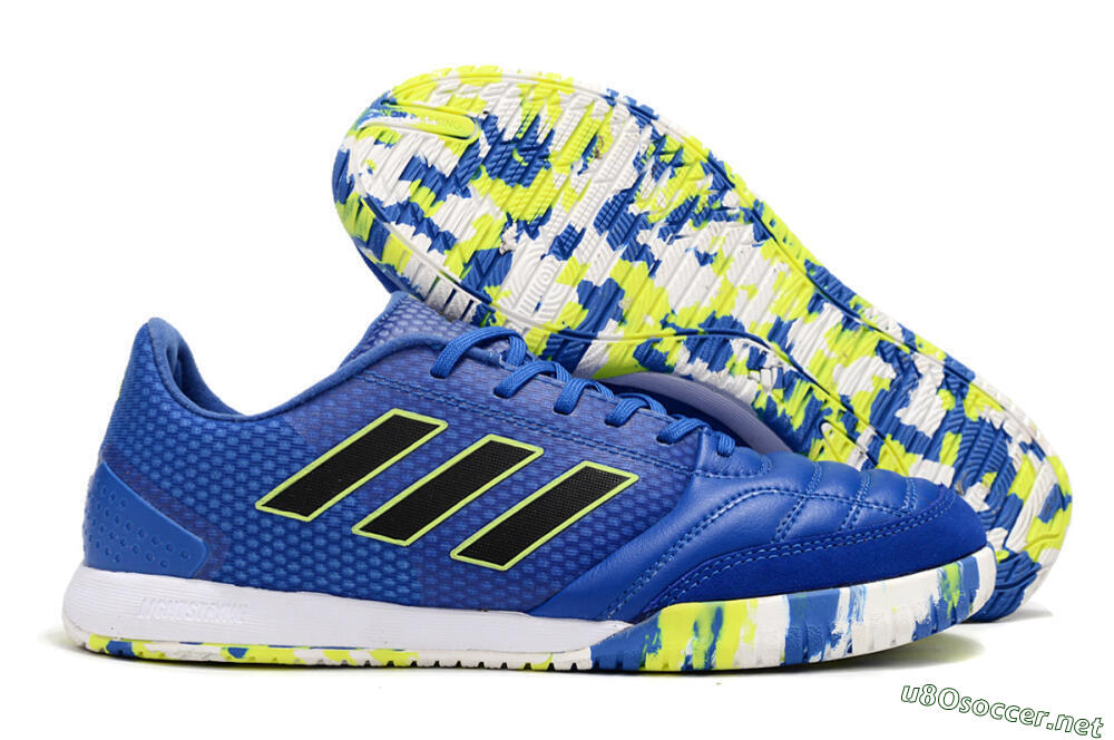 Men's Adidas Top Sala FG Football Shoes - Blue/Black/Yellow 2
