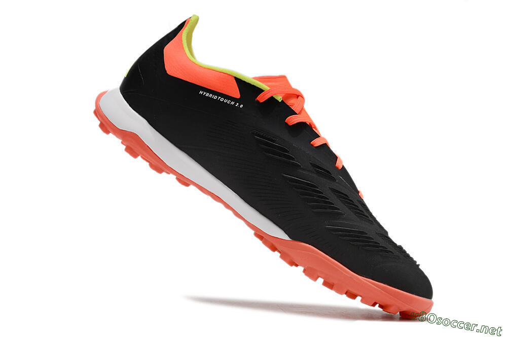 Men's Adidas Predator 24 Elite TF Football Shoes - Black/White/Orange 4