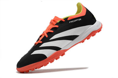 Men's Adidas Predator 24 Elite TF Football Shoes - Black/White/Orange