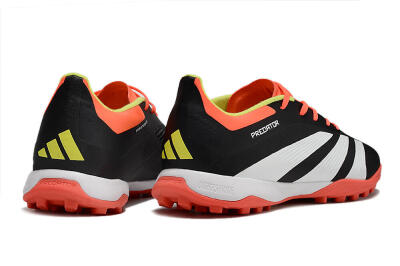 Men's Adidas Predator 24 Elite TF Football Shoes - Black/White/Orange