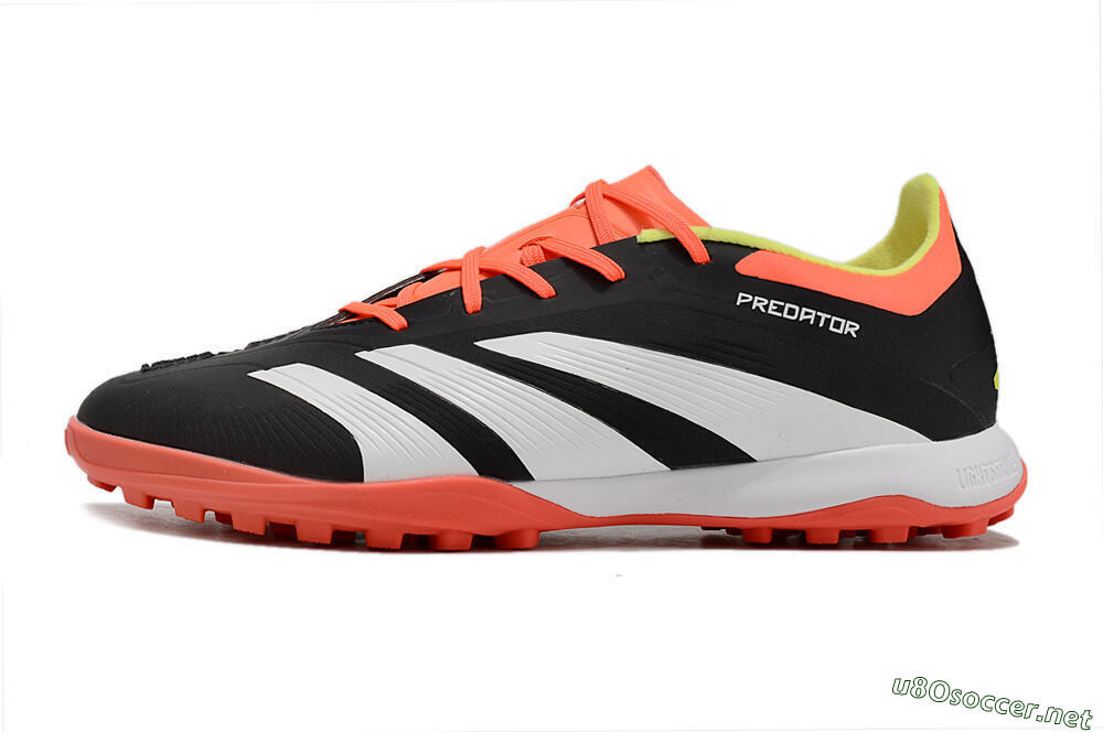 Men's Adidas Predator 24 Elite TF Football Shoes - Black/White/Orange 0
