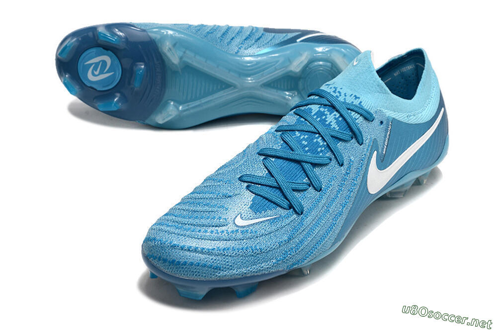 Men's Nike Phantom Luna Elite NU FG Football Boots - Light Blue/White 3