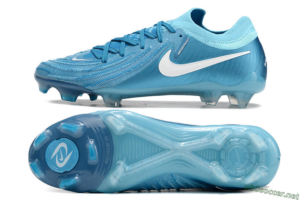 Men's Nike Phantom Luna Elite NU FG Football Boots - Light Blue/White 1