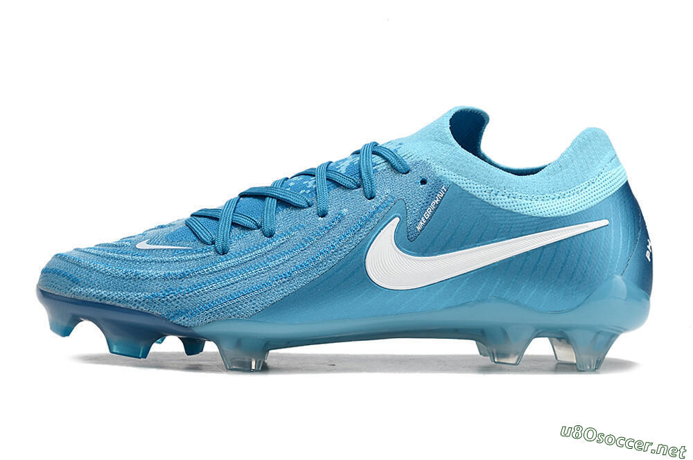 Men's Nike Phantom Luna Elite NU FG Football Boots - Light Blue/White 0