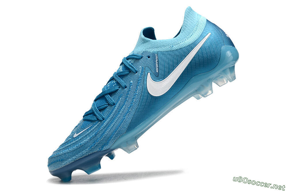 Men's Nike Phantom Luna Elite NU FG Football Boots - Light Blue/White 5