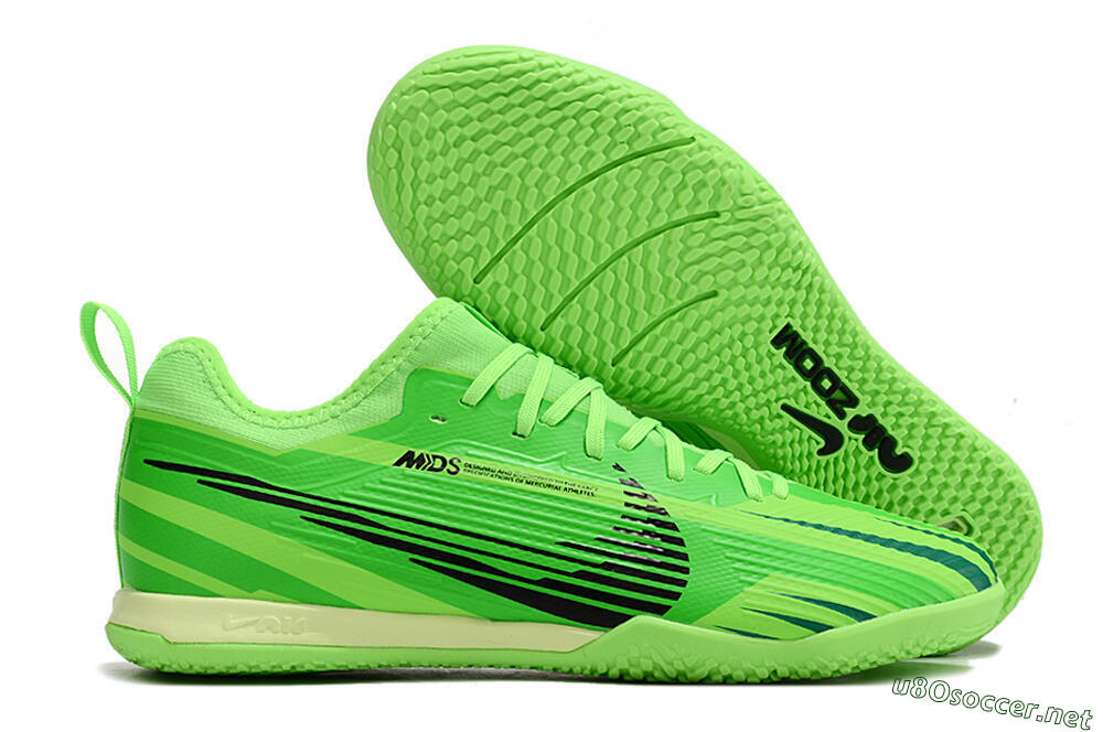 Men's Nike Air Zoom Mercurial Vapor 15 Pro IC Football Shoes - Green/Black/Yellow 2