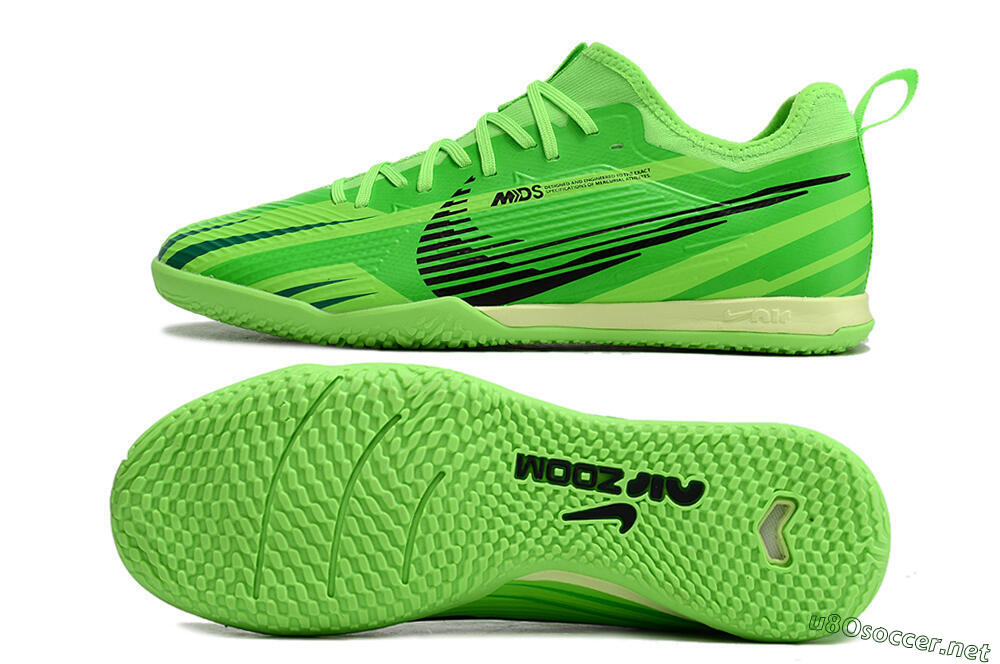 Men's Nike Air Zoom Mercurial Vapor 15 Pro IC Football Shoes - Green/Black/Yellow 1