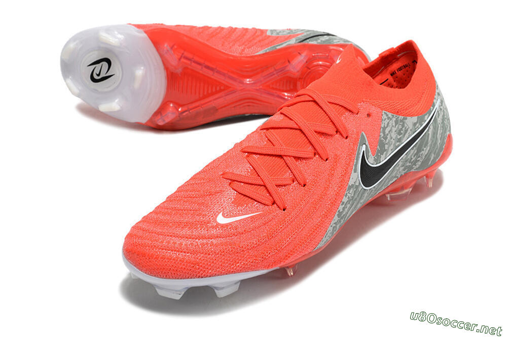 Unisex Nike Phantom Luna Elite FG Football Boots - Red/Black/Green 3