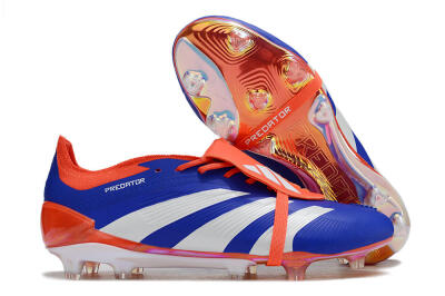 Unisex Adidas Predator Elite Foldover Tongue FG Football Boots - Blue/White/Red